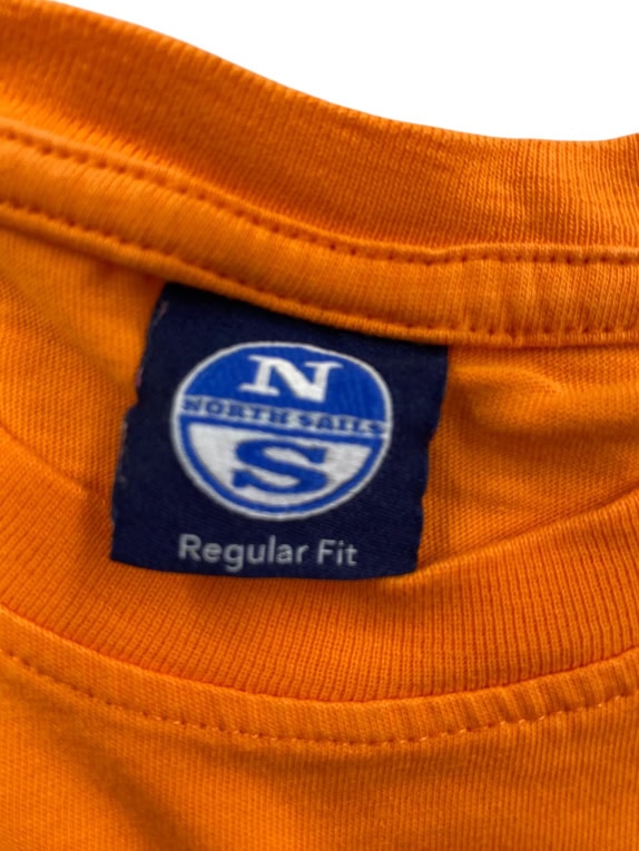 NORTH SAILS T-SHIRT REGULAR FIT LOGO ARANCIONE UOMO M