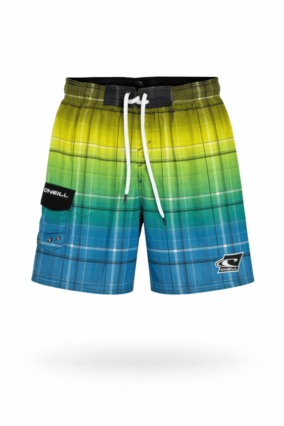 O NEILL CARGO SWIM SHORTS GRAFFITI BLU VERDE მამაკ? PRE OWNED M