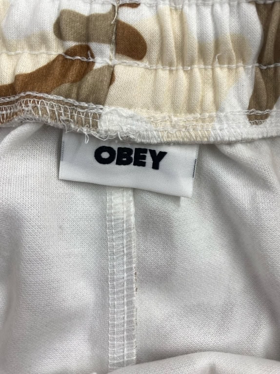 OBEY Παντελόνι Φόρμας Camo Logo Καφέ/Μπεζ Unisex L