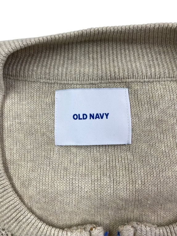Old Navy Ανδρική Μπεζ Πλεκτή Ζακέτα Με Φερμουάρ Μέγεθος XL