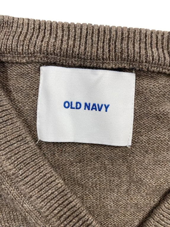 OLD NAVY Ανδρική Πλεκτή Μπλούζα V-Neck Casual Καφέ Μέγεθος L
