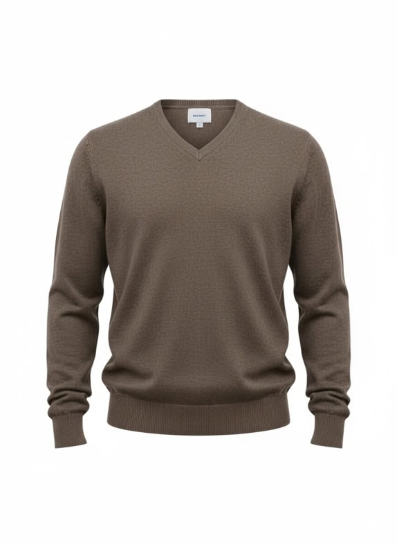 OLD NAVY Ανδρική Πλεκτή Μπλούζα V-Neck Casual Καφέ Μέγεθος L