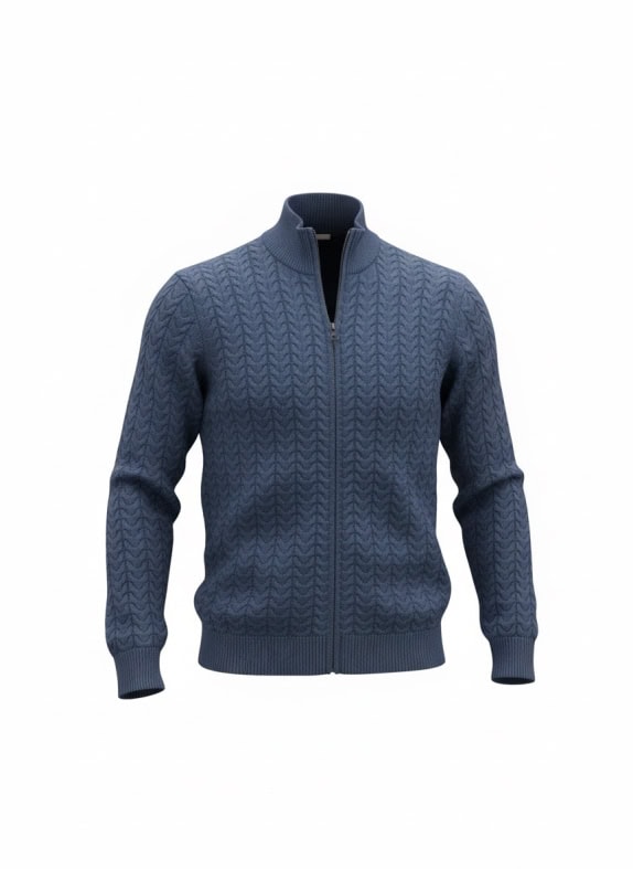 Old Navy Πλεκτή Ζακέτα Cable Knit Casual Μπλε Ανδρική XL