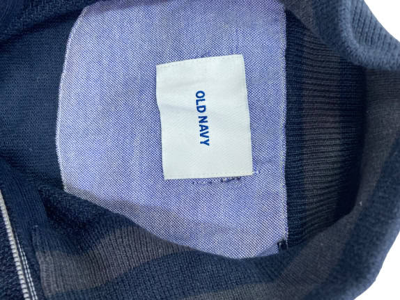 OLD NAVY Πλεκτή Ζακέτα Casual Με Φερμουάρ Μπλε Ανδρική XL
