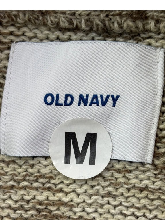 OLD NAVY ΠΛΕΚΤΟ ΠΟΥΛΟΒΕΡ FAIR ISLE ΜΠΕΖ ΚΑΦΕ ΑΝΤΡΙΚΟ PRE OWNED M