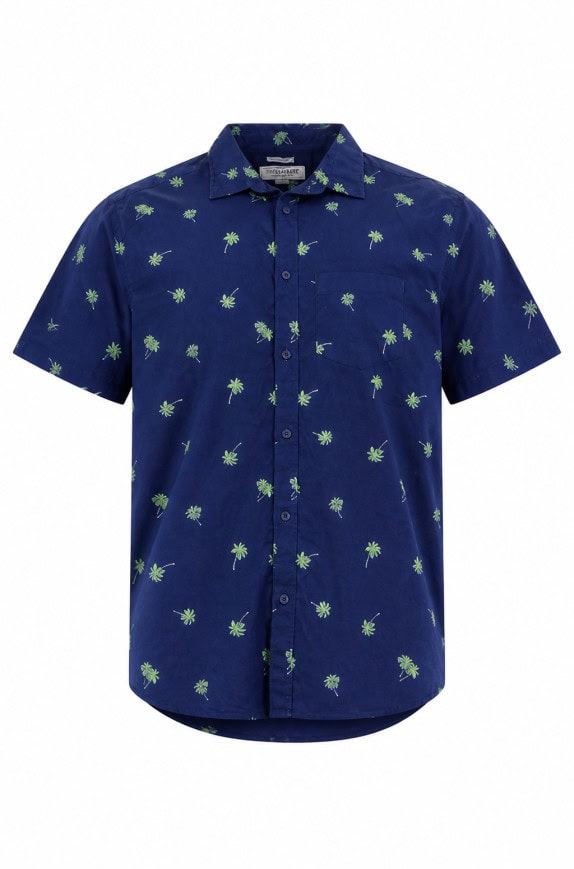 OLD NAVY ΠΟΥΚΑΜΙΣΟ PALM PRINT ΜΠΛΕ ΑΝΤΡΙΚΟ PRE OWNED L