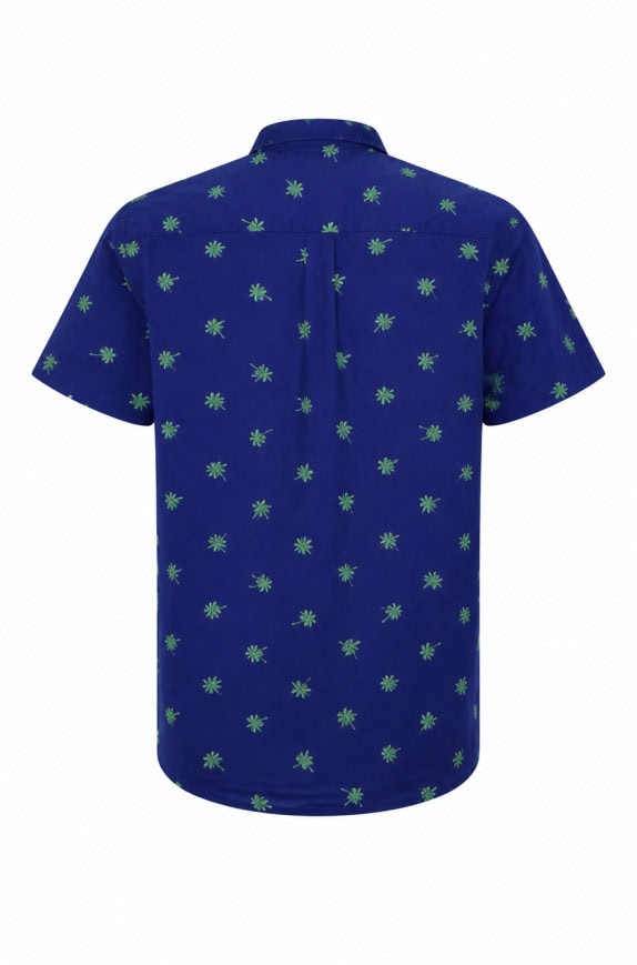 OLD NAVY ΠΟΥΚΑΜΙΣΟ PALM PRINT ΜΠΛΕ ΑΝΤΡΙΚΟ PRE OWNED L