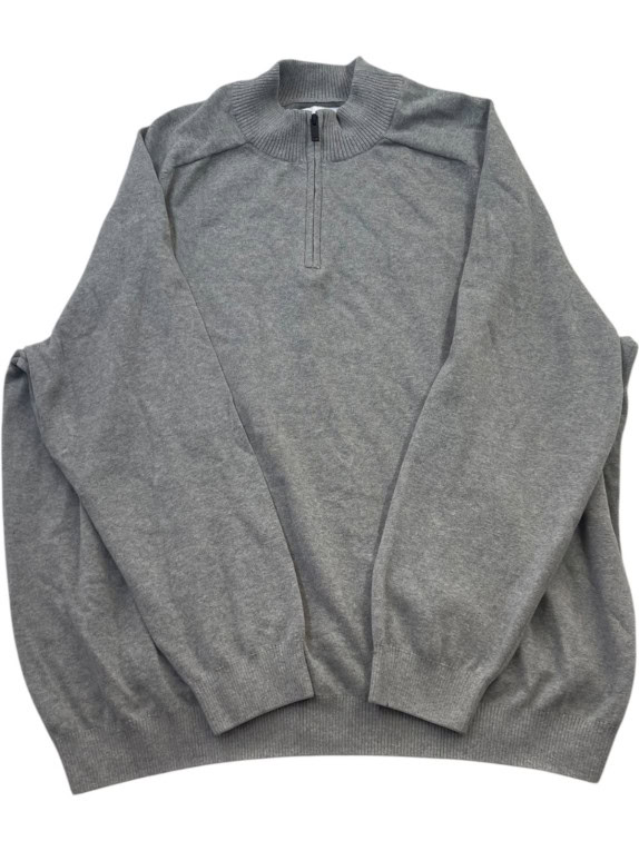 OLD NAVY HALF ZIP SWEATER MINIMAL GREY MENS PRE OWNED XL