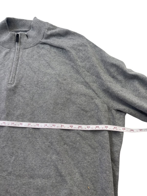 OLD NAVY HALF ZIP SWEATER MINIMAL GREY MENS PRE OWNED XL