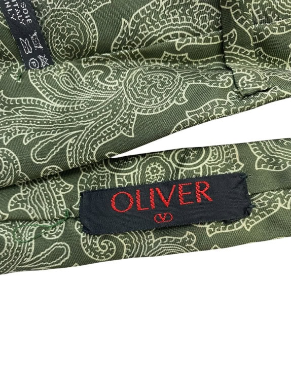 OLIVER ΓΡΑΒΑΤΑ PAISLEY OLIVE ΑΝΤΡΙΚΟ PRE OWNED
