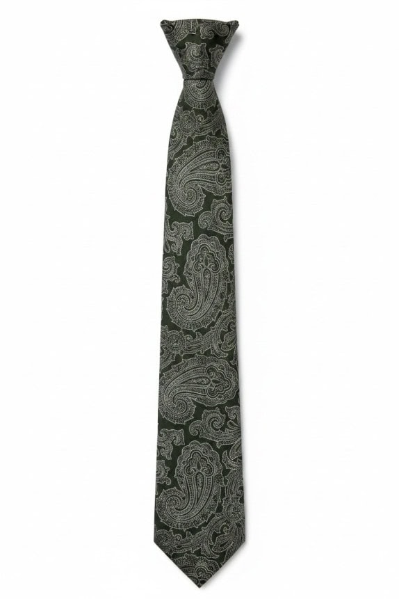 OLIVER CRAVATTA PAISLEY OLIVE UOMO PRE OWNED