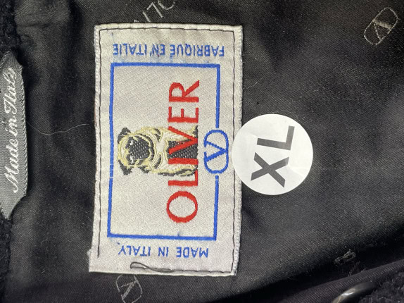 1980s OLIVER HERRINGTΟN COAT ΜΑΥΡΟ ΑΝΤΡΙΚΟ PRE OWNED XL