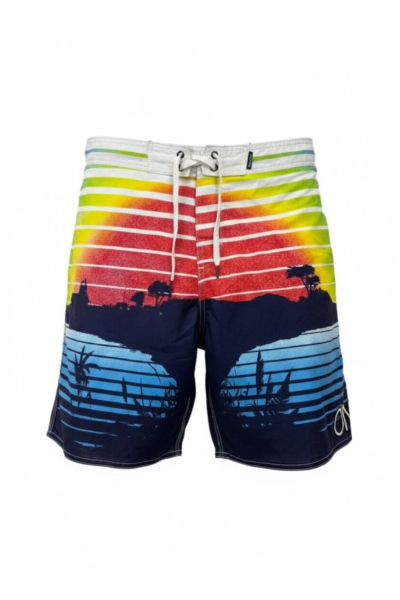 ONEILL BERMUDA MARE GRAFICO MULTICOLORE UOMO PRE OWNED M
