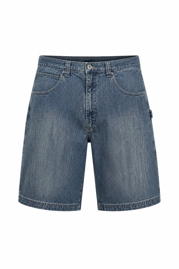 WRANGLER DENIM SHORTS WASHED BLUE MENS PRE OWNED L