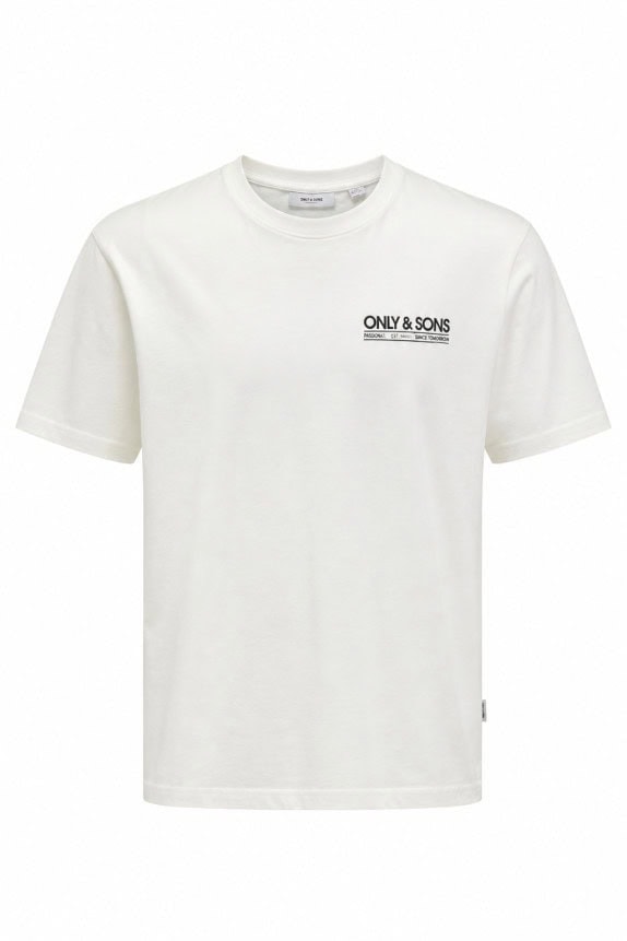 ONLY AND SONS GRAPHIC T SHIRT RETRO ΛΕΥΚΟ ΑΝΤΡΙΚΟ PRE OWNED XL