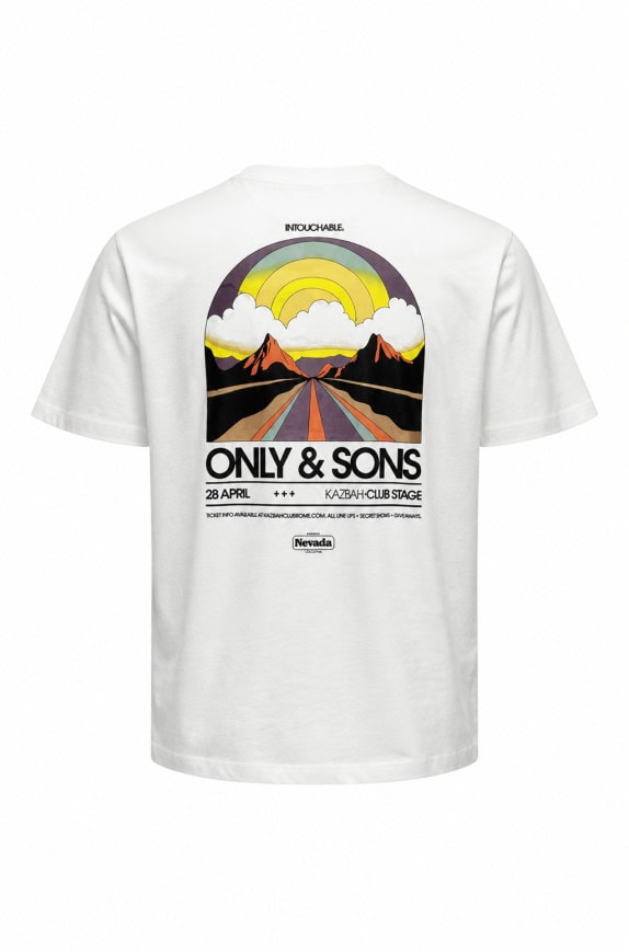 ONLY & SONS GRAPHIC TEE WHITE ΑΝΔΡΙΚΟ PRE OWNED XL
