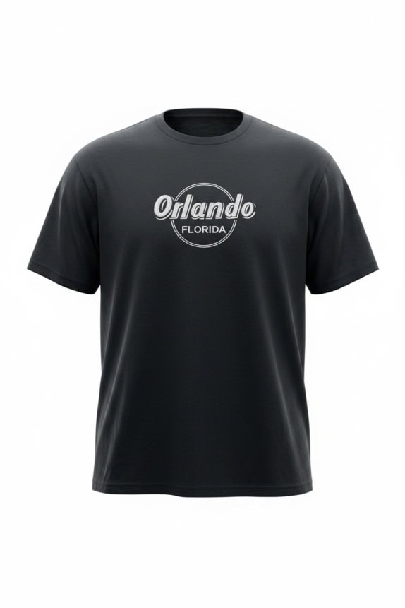 ORLANDO FLORIDA T-SHIRT LOGO ΜΑΥΡΟ UNISEX XL