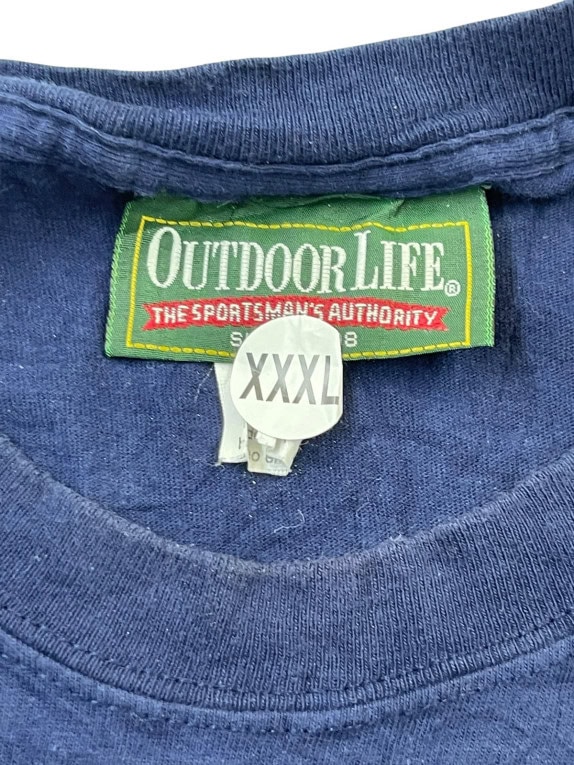 OUTDOOR LIFE 90s LONG SLEEVE GRAPHIC NAVY MEN PRE OWNED 3XL