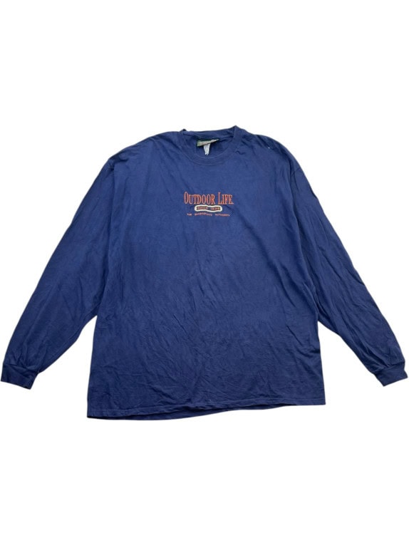OUTDOOR LIFE 90s LONG SLEEVE GRAPHIC NAVY MEN PRE OWNED 3XL
