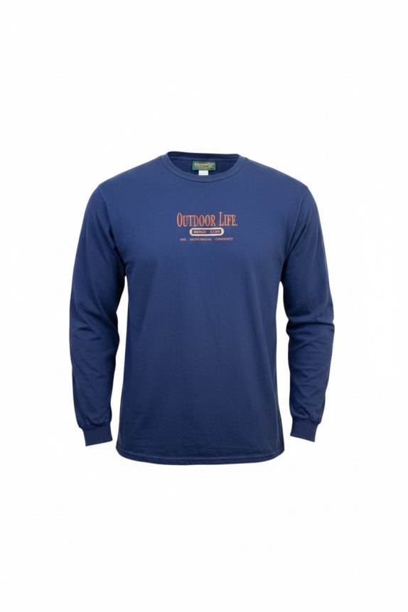 OUTDOOR LIFE 90s LONG SLEEVE GRAPHIC NAVY MEN PRE OWNED 3XL