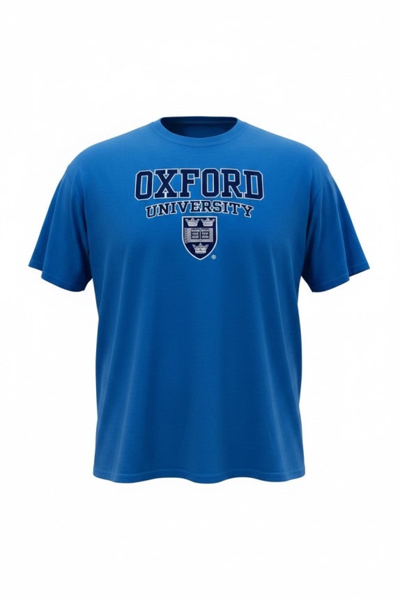 OXFORD UNIVERSITY T SHIRT COLLEGIATE BLU UNISEX PRE OWNED XL