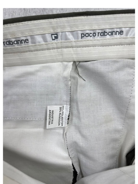 Paco Rabanne Παντελόνι Υφασμάτινο Χακί Ανδρικό L