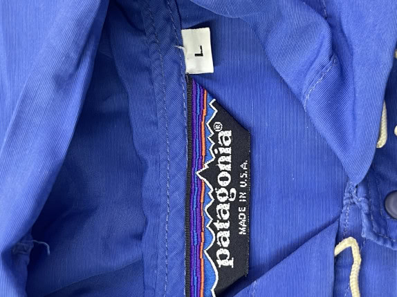 1990s PATAGONIA ANORAK ΜΠΛΕ ΑΝΤΡΙΚΟ PRE OWNED L