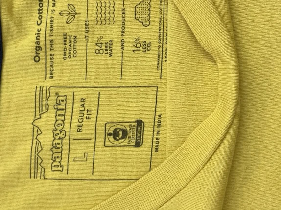 PATAGONIA GRAHIC TEE STREETWEAR YELLOW ΑΝΤΡΙΚΟ PRE OWNED L