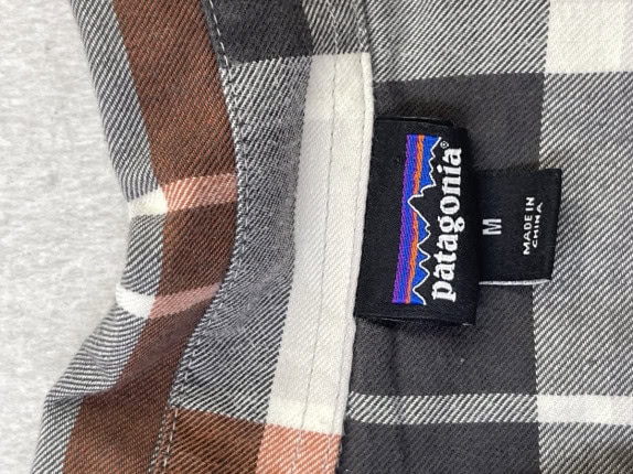 PATAGONIA ΠΟΥΚΑΜΙΣΟ CHECKED ΜΑΥΡΟ ΓΚΡΙ ΑΝΤΡΙΚΟ PRE OWNED M