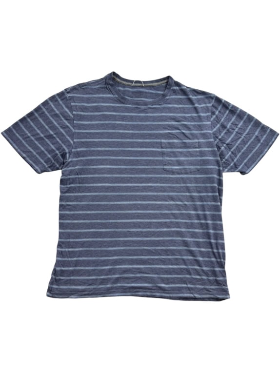 PATAGONIA Striped Pocket T-shirt Blue Unisex M