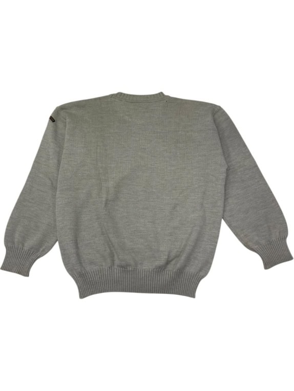 PAUL & SHARK ΠΛΕΚΤΟ ΠΟΥΛΟΒΕΡ V-NECK ΓΚΡΙ/ΜΠΕΖ (GREY/BEIGE) - M