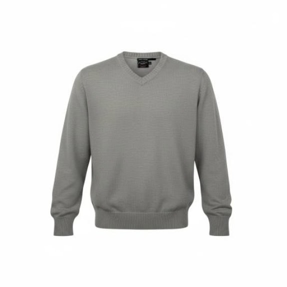 PAUL & SHARK ΠΛΕΚΤΟ ΠΟΥΛΟΒΕΡ V-NECK ΓΚΡΙ/ΜΠΕΖ (GREY/BEIGE) - M