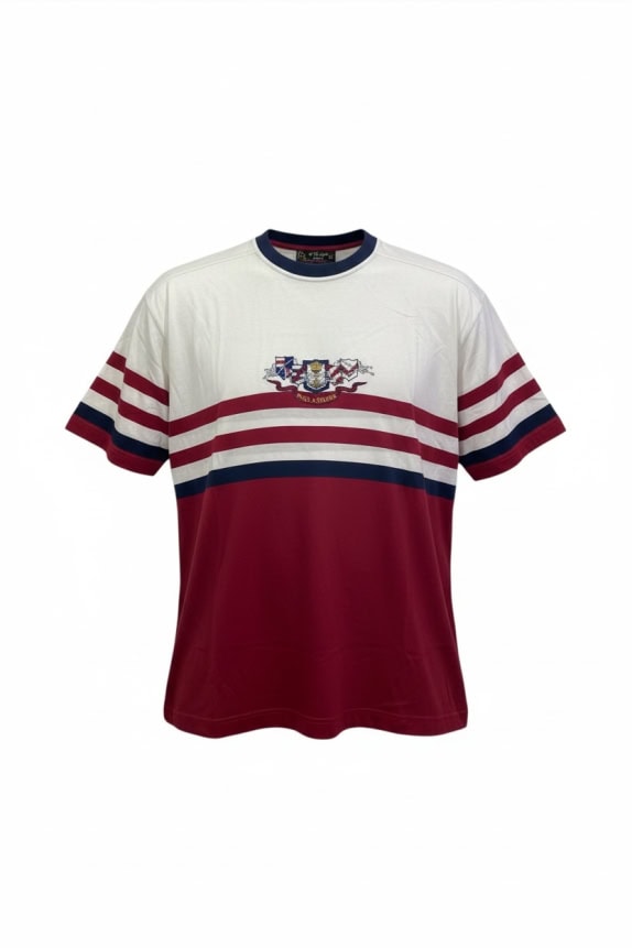PAUL & SHARK T-SHIRT RINGER CON LOGO VINTAGE MULTICOLORE DA UOMO XL