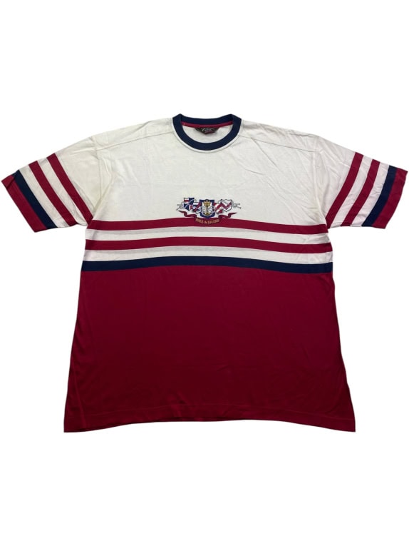 PAUL & SHARK T-SHIRT RINGER VINTAGE LOGO MULTICOLOR MEN'S XL