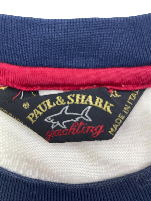 PAUL & SHARK T-SHIRT RINGER VINTAGE LOGO MULTICOLOR MEN'S XL