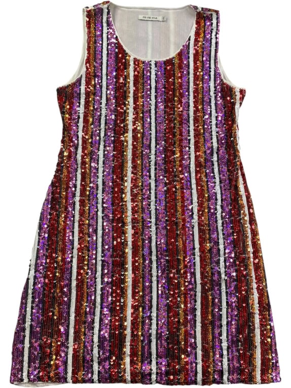 PHI PHI STAR ΦΟΡΕΜΑ ΜΕ ΠΑΓΙΕΤΕΣ ΠΟΛΥΧΡΩΜΟ ΓΥΝΑΙΚΕΙΟ L/XL