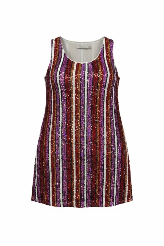 PHI PHI STAR ΦΟΡΕΜΑ ΜΕ ΠΑΓΙΕΤΕΣ ΠΟΛΥΧΡΩΜΟ ΓΥΝΑΙΚΕΙΟ L/XL