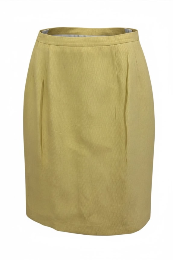 PIANOFORTE DI MAX MARA VINTAGE TEXTURED SKIRT YELLOW WOMEN'S S
