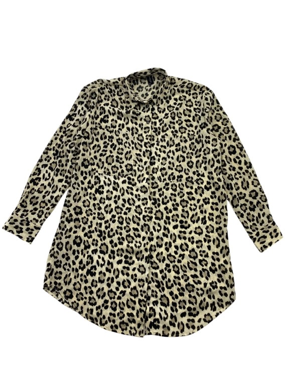 PIAZZA ITALIA Πουκάμισο Animal Print Leopard Μπεζ/Μαύρο Γυναικείο M