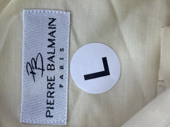 1990S PIERRE BALMAIN ΠΟΥΚΑΜΙΣΟ CLASSIC ΚΙΤΡΙΝΟ ΑΝΤΡΙΚΟ PRE OWNED L