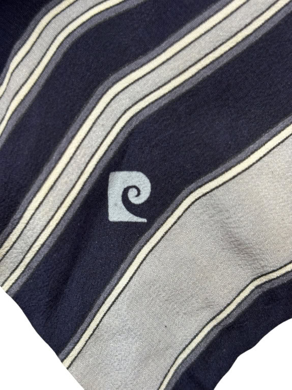 PIERRE CARDIN ΓΡΑΒΑΤΑ ΚΛΑΣΙΚΗ ΡΙΓΕ NAVY ΓΚΡΙ ΑΝΤΡΙΚΟ PRE OWNED