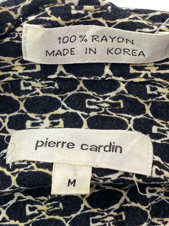 PIERRE CARDIN ΚΟΝΤΟΜΑΝΙΚΟ ΠΟΥΚΑΜΙΣΟ RETRO ΜΑΥΡΟ ΑΝΤΡΙΚΟ PRE OWNED M