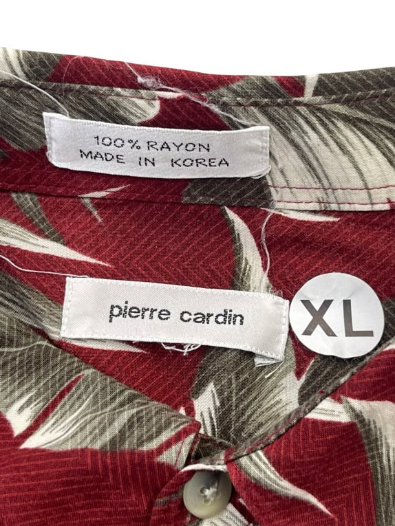 PIERRE CARDIN ΚΟΝΤΟΜΑΝΙΚΟ ΠΟΥΚΑΜΙΣΟ TROPICAL ΜΠΟΡΝΤΟ ΑΝΤΡΙΚΟ PRE OWNED XL