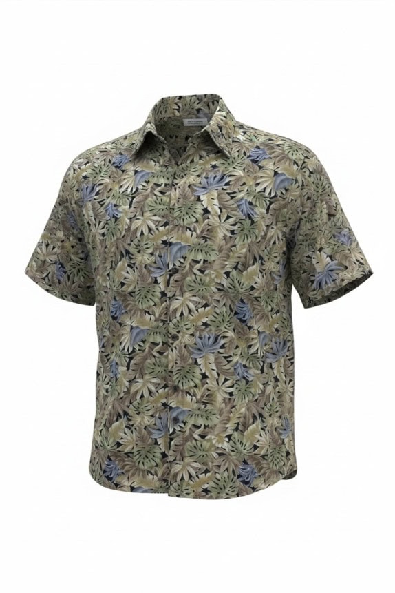 PIERRE CARDIN ΚΟΝΤΟΜΑΝΙΚΟ ΠΟΥΚΑΜΙΣΟ VINTAGE FLORAL ΜΠΕΖ ΑΝΤΡΙΚΟ PRE OWNED M