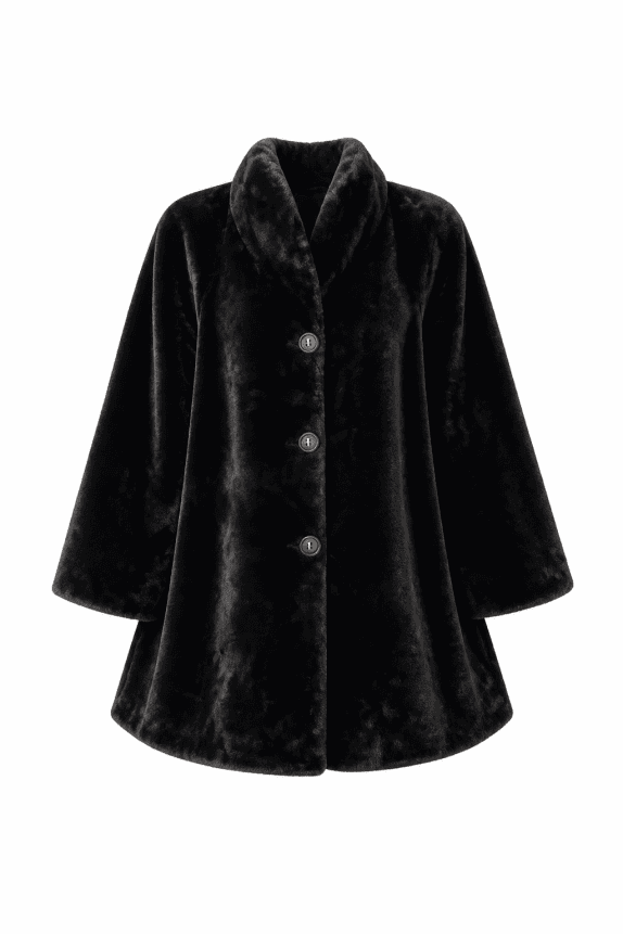 1990s PIERRE CARDIN CAPPOTTO VINTAGE NERO DONNA PRE OWNED L