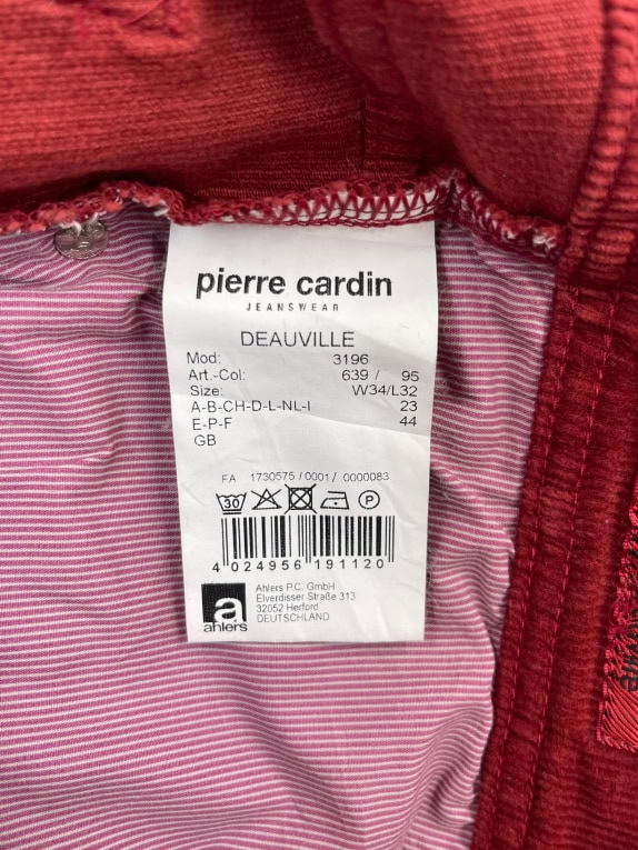 Pierre Cardin Παντελόνι Κοτλέ Κόκκινο Γυναικείο M