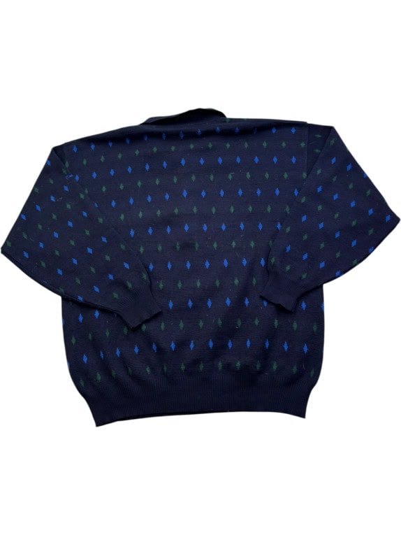 PIERRE CARDIN POLO IN MAGLIA VINTAGE NAVY UOMO PRE OWNED L