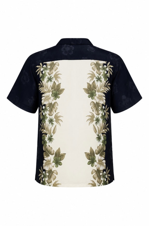 PIERRE CARDIN ΠΟΥΚΑΜΙΣΟ HAWAIIAN NAVY ΚΑΙ ΚΡΕΜ ΑΝΤΡΙΚΟ PRE OWNED XL