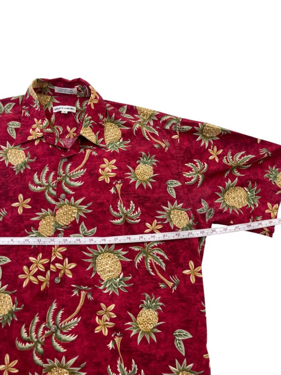 PIERRE CARDIN ΠΟΥΚΑΜΙΣΟ HAWAIIAN RETRO ΚΟΚΚΙΝΟ ΑΝΤΡΙΚΟ PRE OWNED L