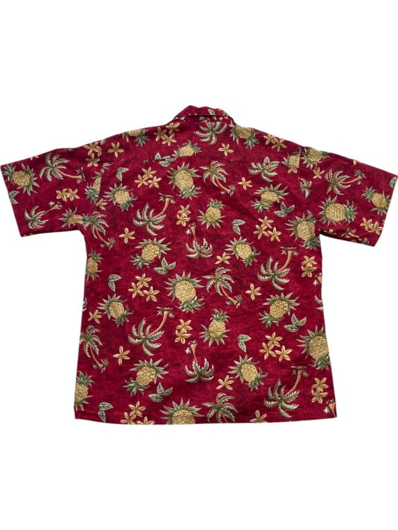 PIERRE CARDIN ΠΟΥΚΑΜΙΣΟ HAWAIIAN RETRO ΚΟΚΚΙΝΟ ΑΝΤΡΙΚΟ PRE OWNED L